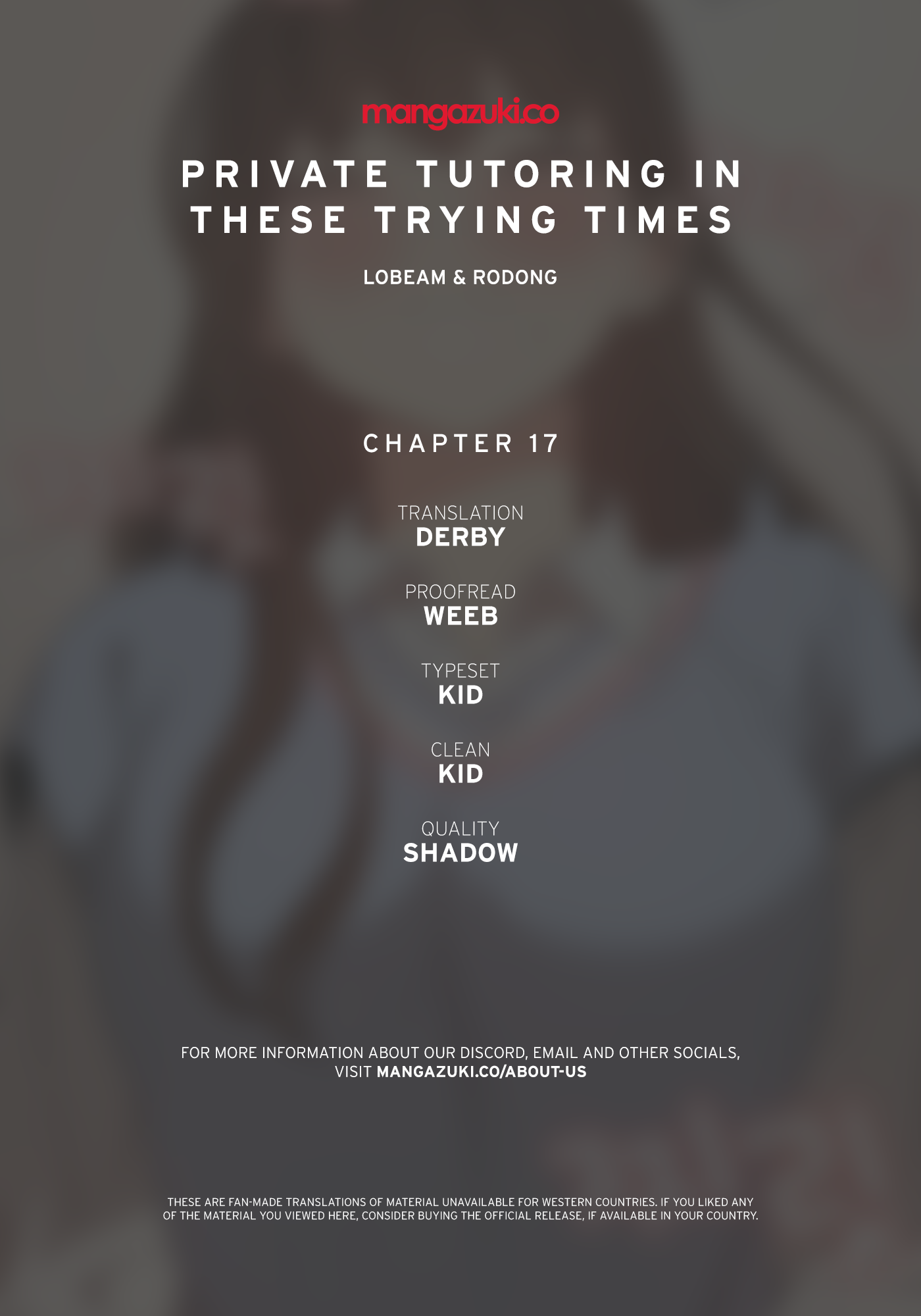 Private Tutoring in These Trying Times Chapter 17 Page 1