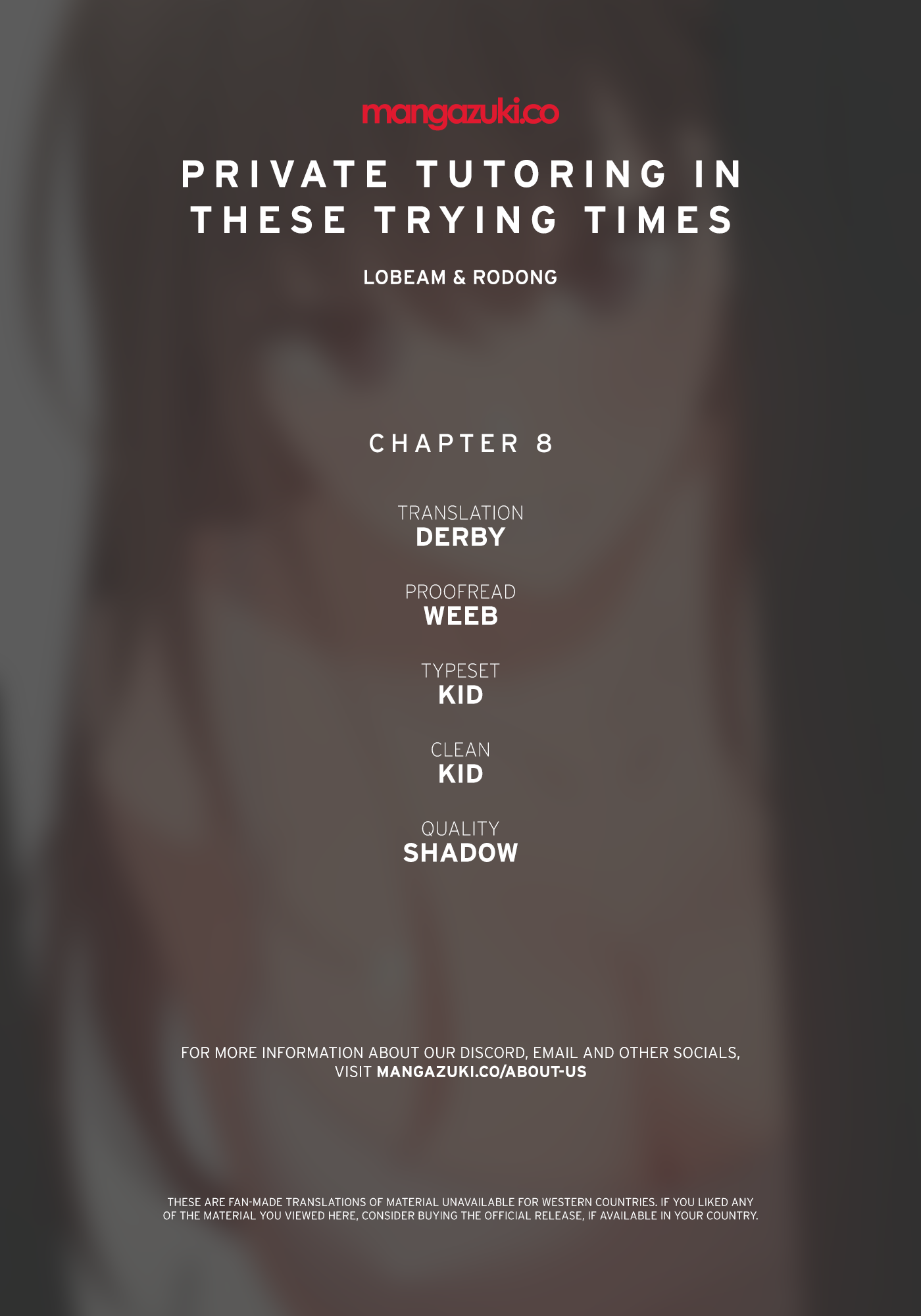 Private Tutoring in These Trying Times Chapter 8 Page 1