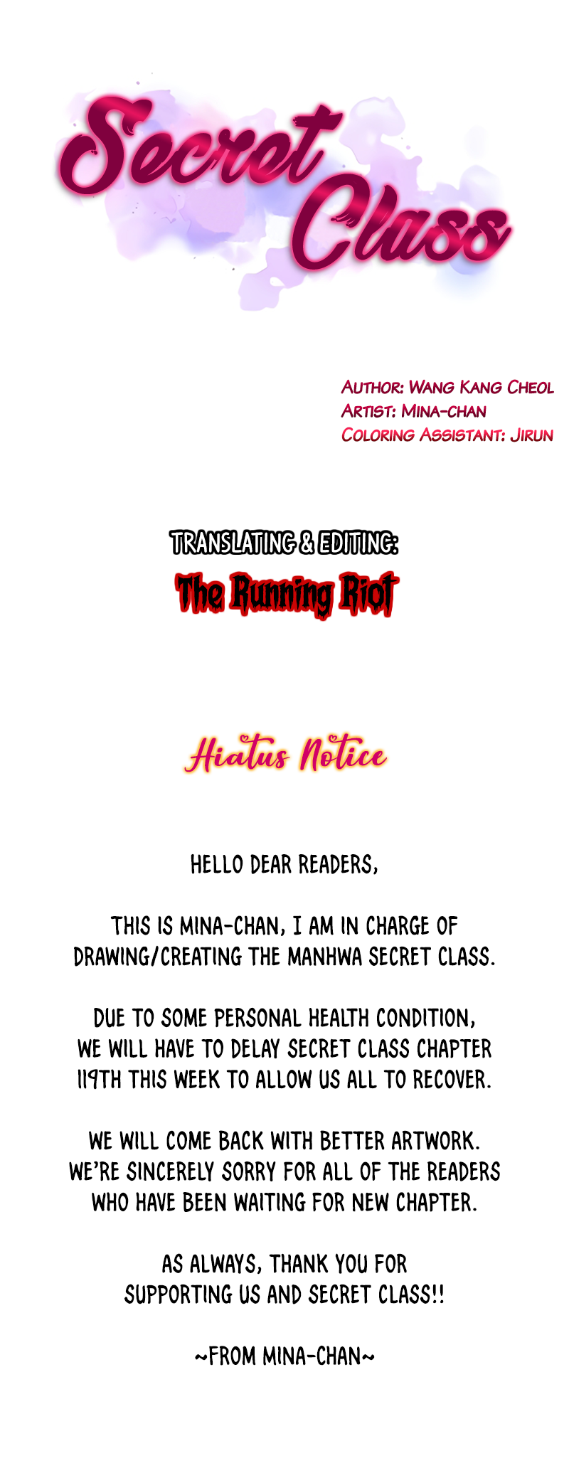 Secret Class Raw Chapter 118.5 Page 1