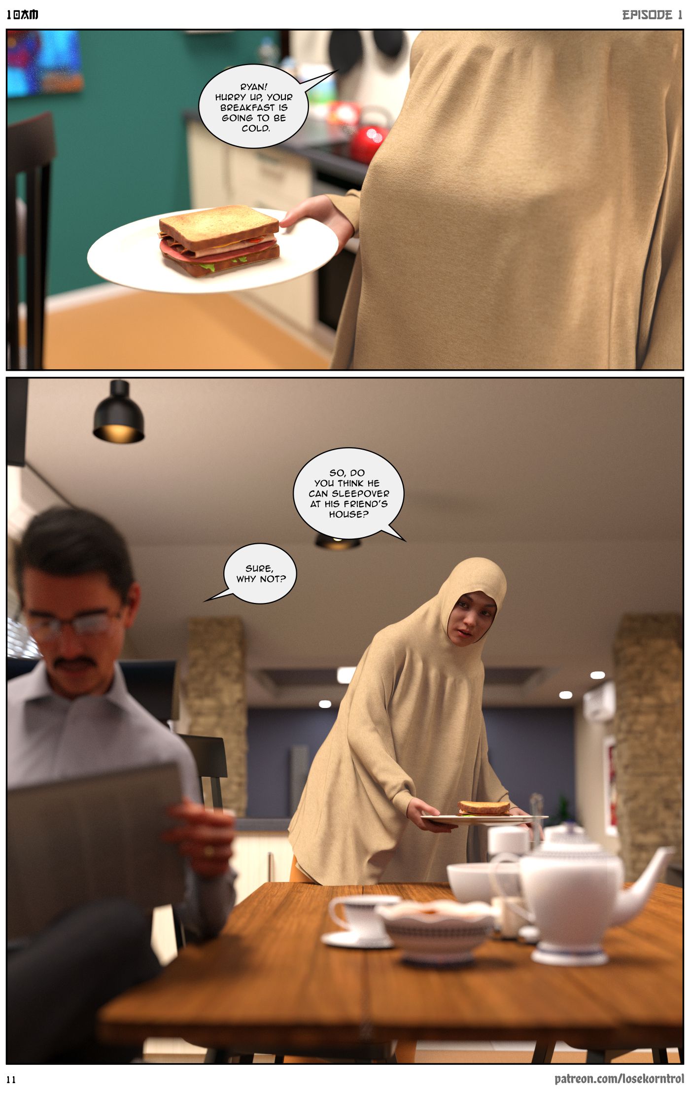 10 AM [LoseKorntrol, Hijab 3DX] Chapter 1 Page 12