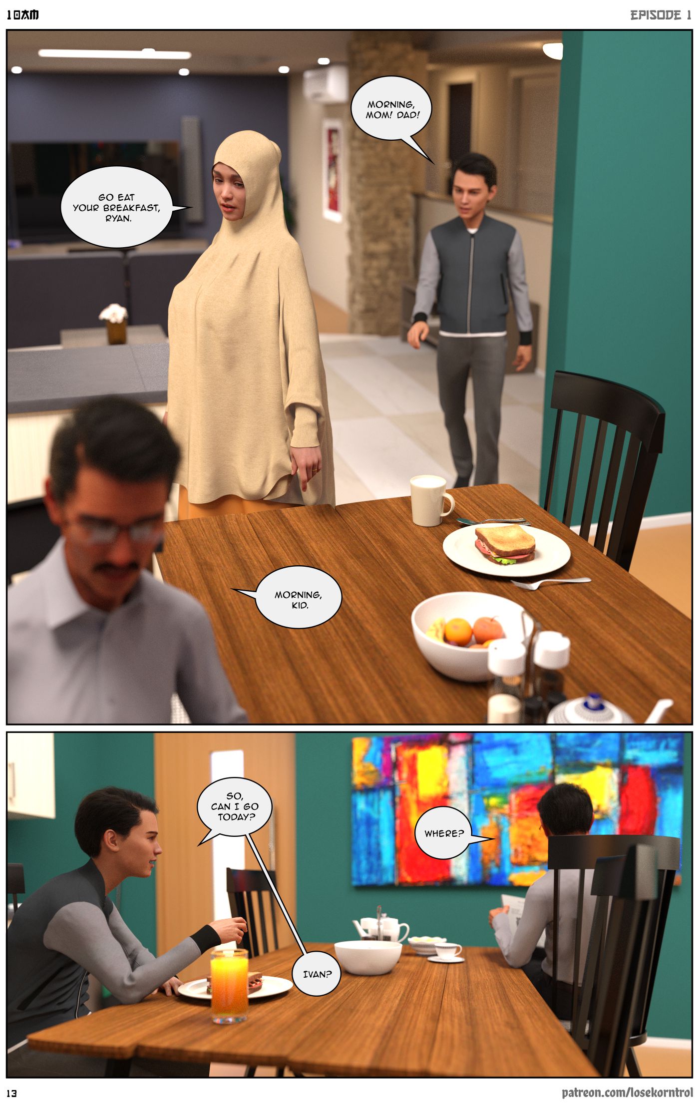 10 AM [LoseKorntrol, Hijab 3DX] Chapter 1 Page 14