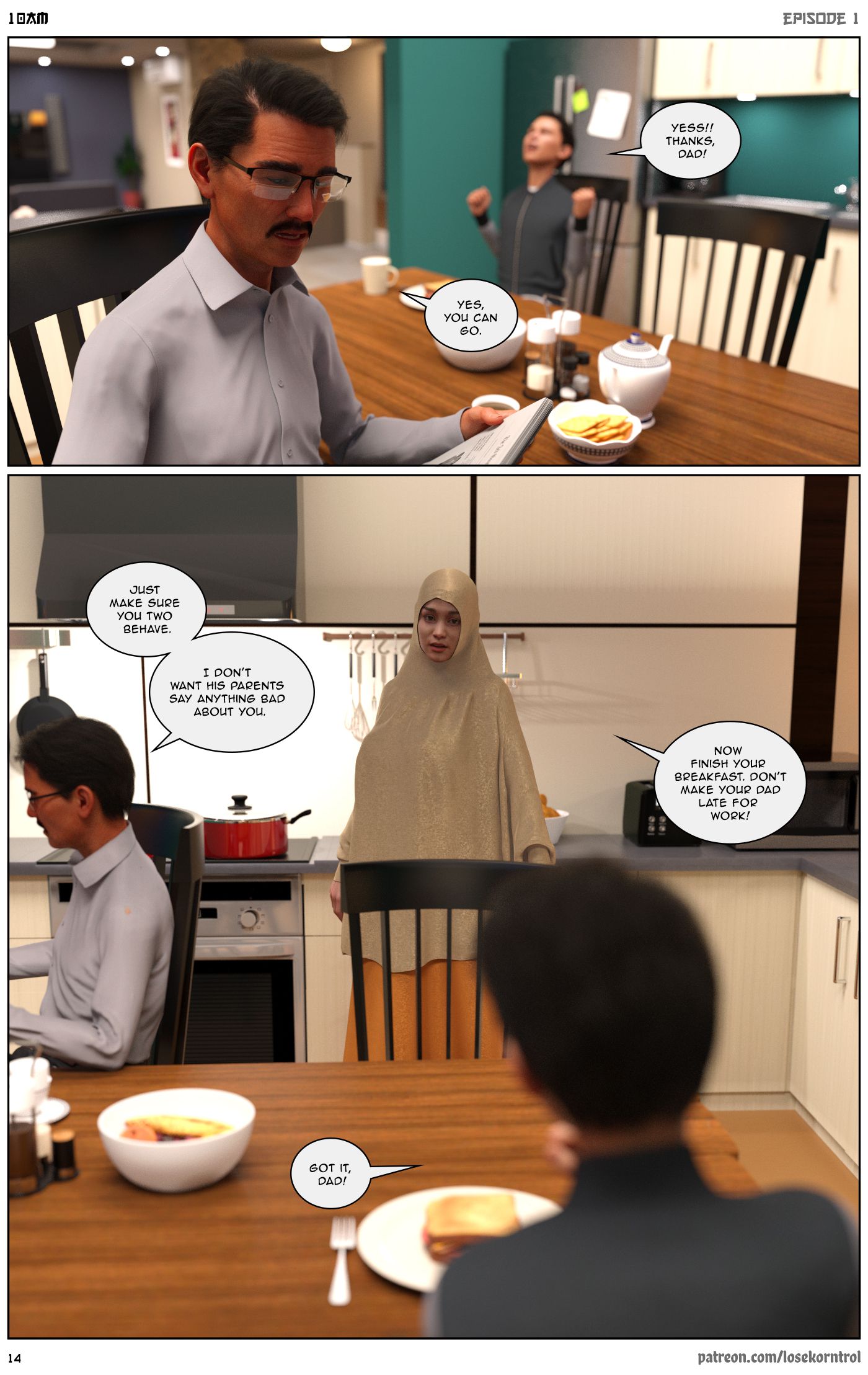 10 AM [LoseKorntrol, Hijab 3DX] Chapter 1 Page 15