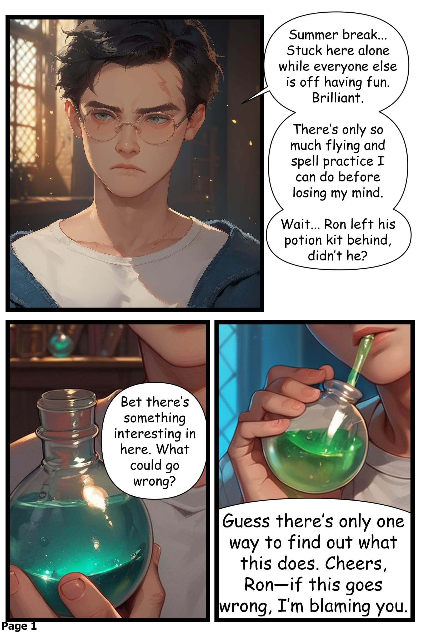 Under Her Robes (Harry Potter) [Scarlet Meow] Chapter 1 Page 2