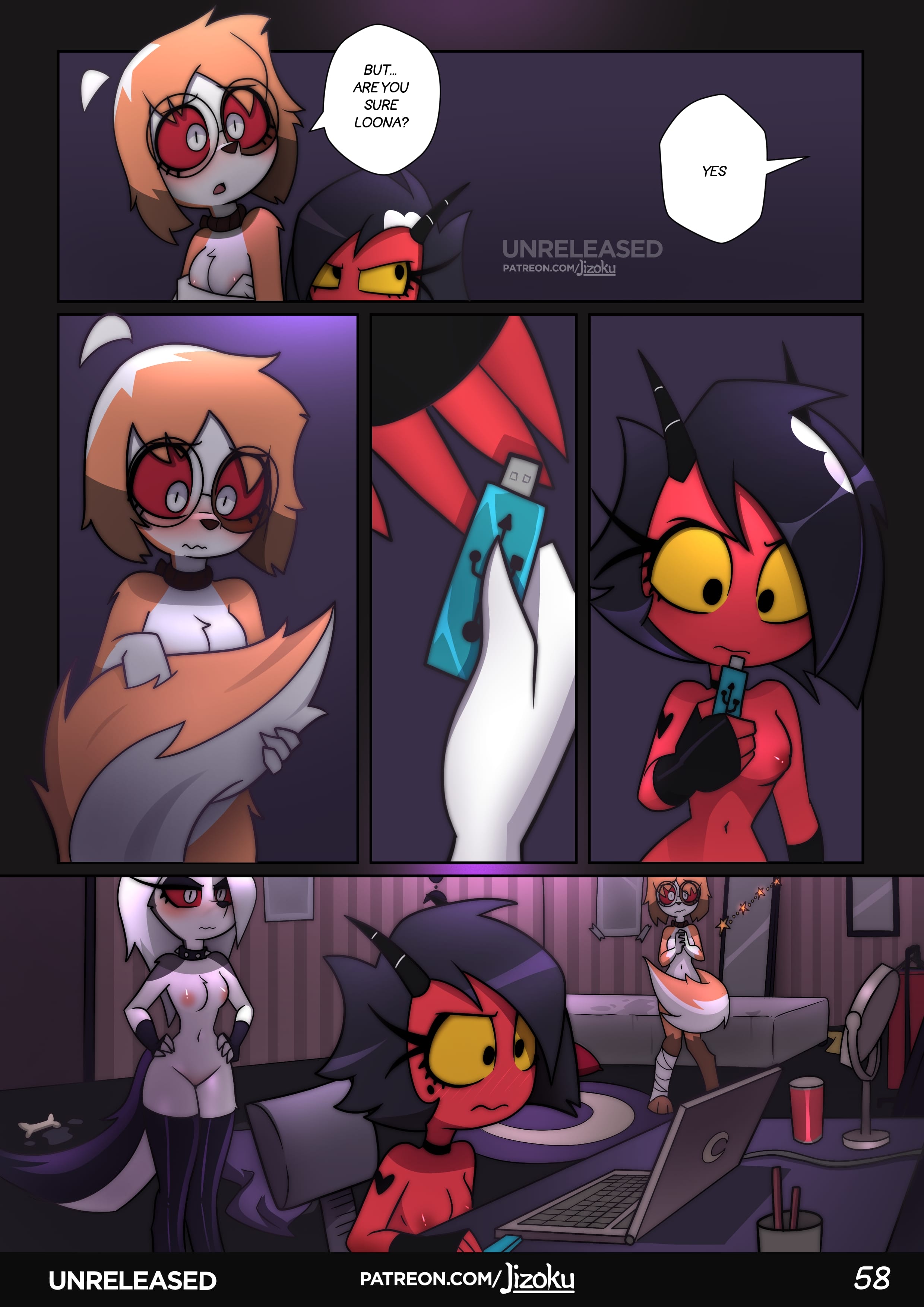 A Night With Loona (Helluva Boss) [Jizoku] Chapter 2 Page 59