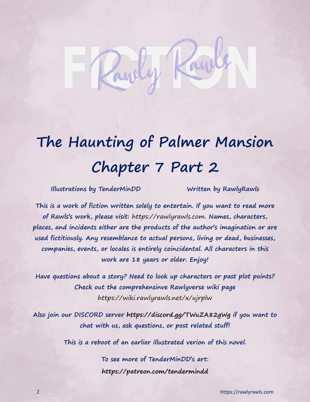 The Haunting Of Palmer Mansion [TenderMindd , RawlyRawls] Chapter 7.2 Page 2