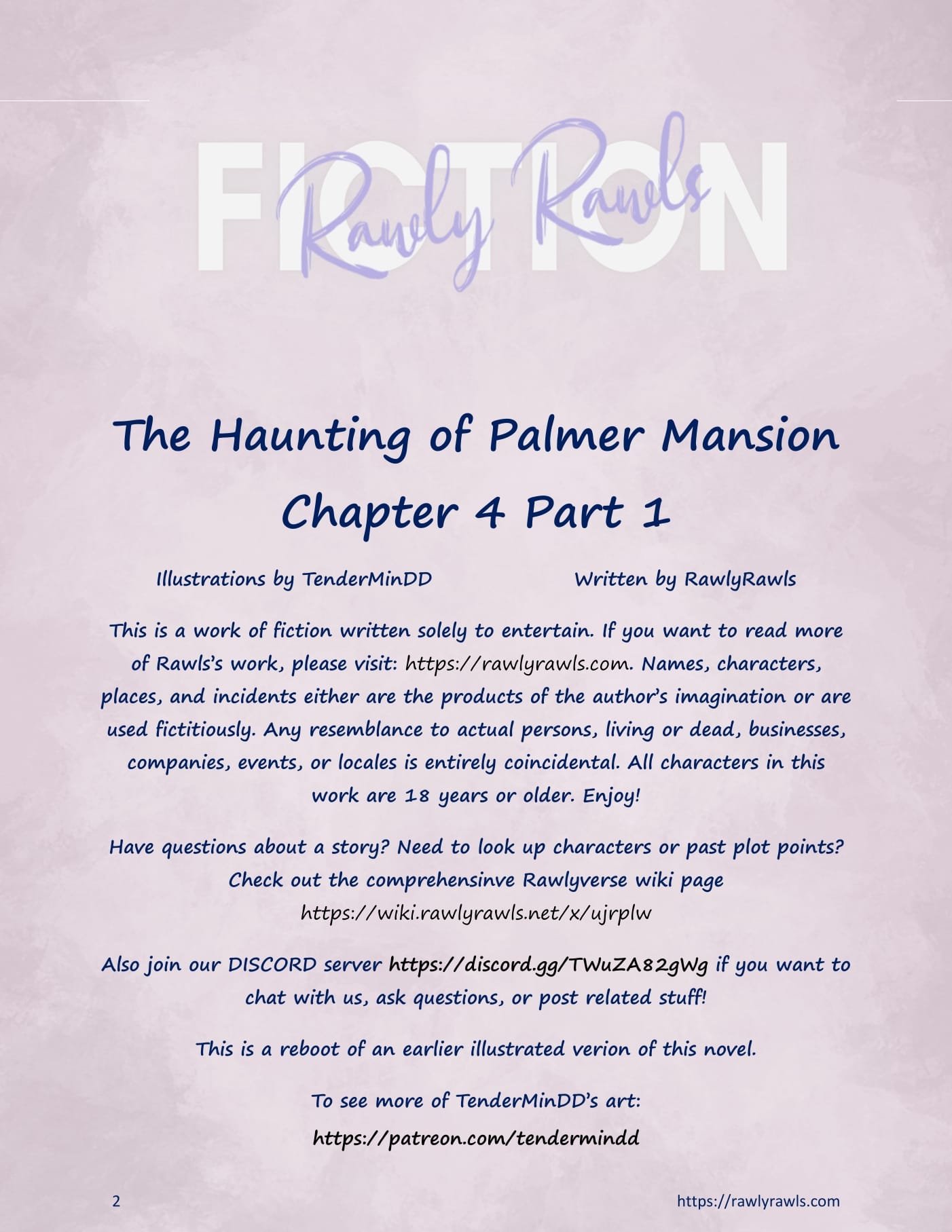 The Haunting Of Palmer Mansion [TenderMindd , RawlyRawls] Chapter 4.1 Page 2
