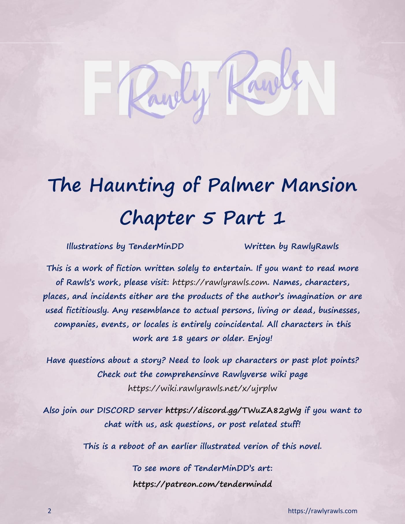 The Haunting Of Palmer Mansion [TenderMindd , RawlyRawls] Chapter 5.1 Page 2