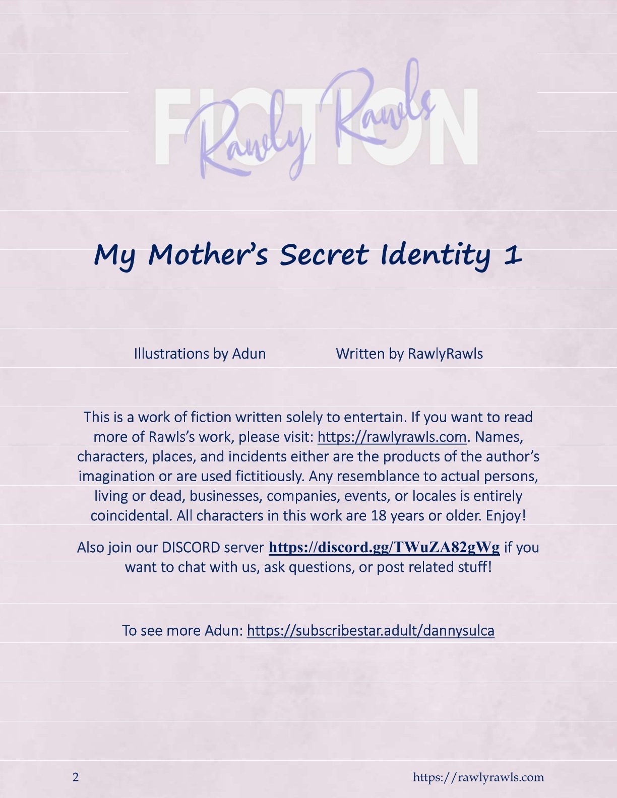 My Mother’s Secret Identity [Adun | Danny Sulca , RawlyRawls] Chapter 1 Page 2