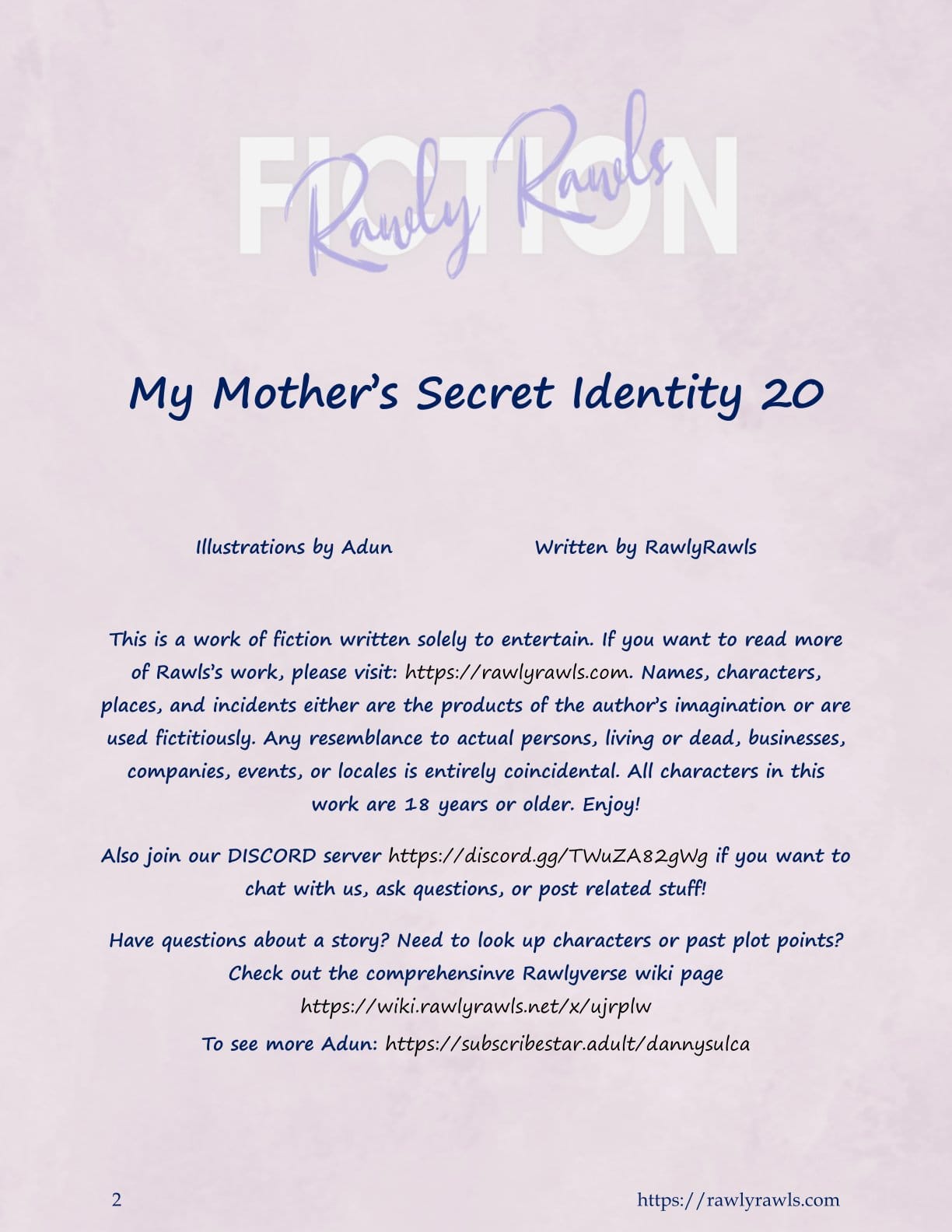 My Mother’s Secret Identity [Adun | Danny Sulca , RawlyRawls] Chapter 20 Page 2