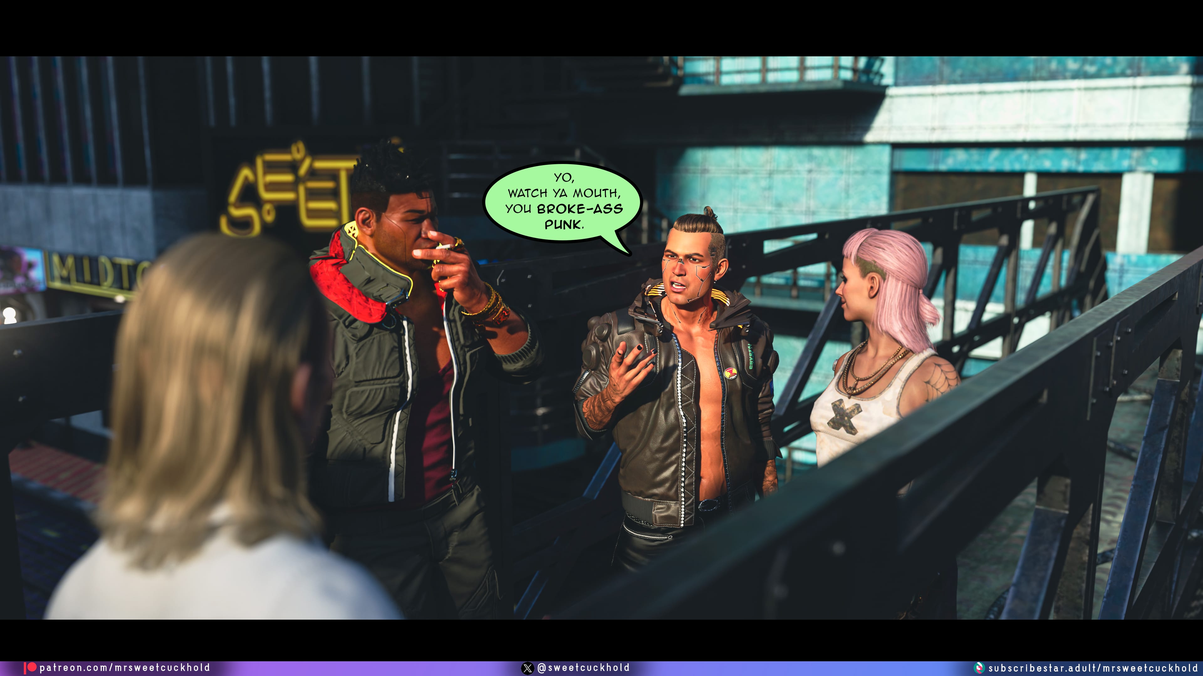 Street Corruption (Cyberpunk 2077) [Mr.SweetCuckhold] Chapter 2 Page 36
