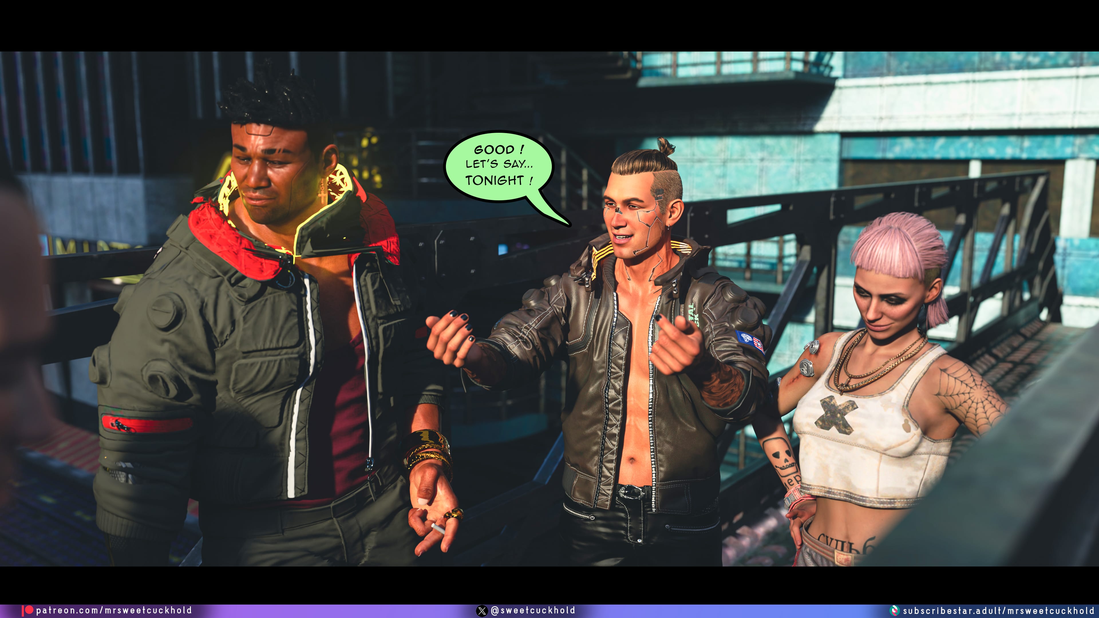 Street Corruption (Cyberpunk 2077) [Mr.SweetCuckhold] Chapter 2 Page 54