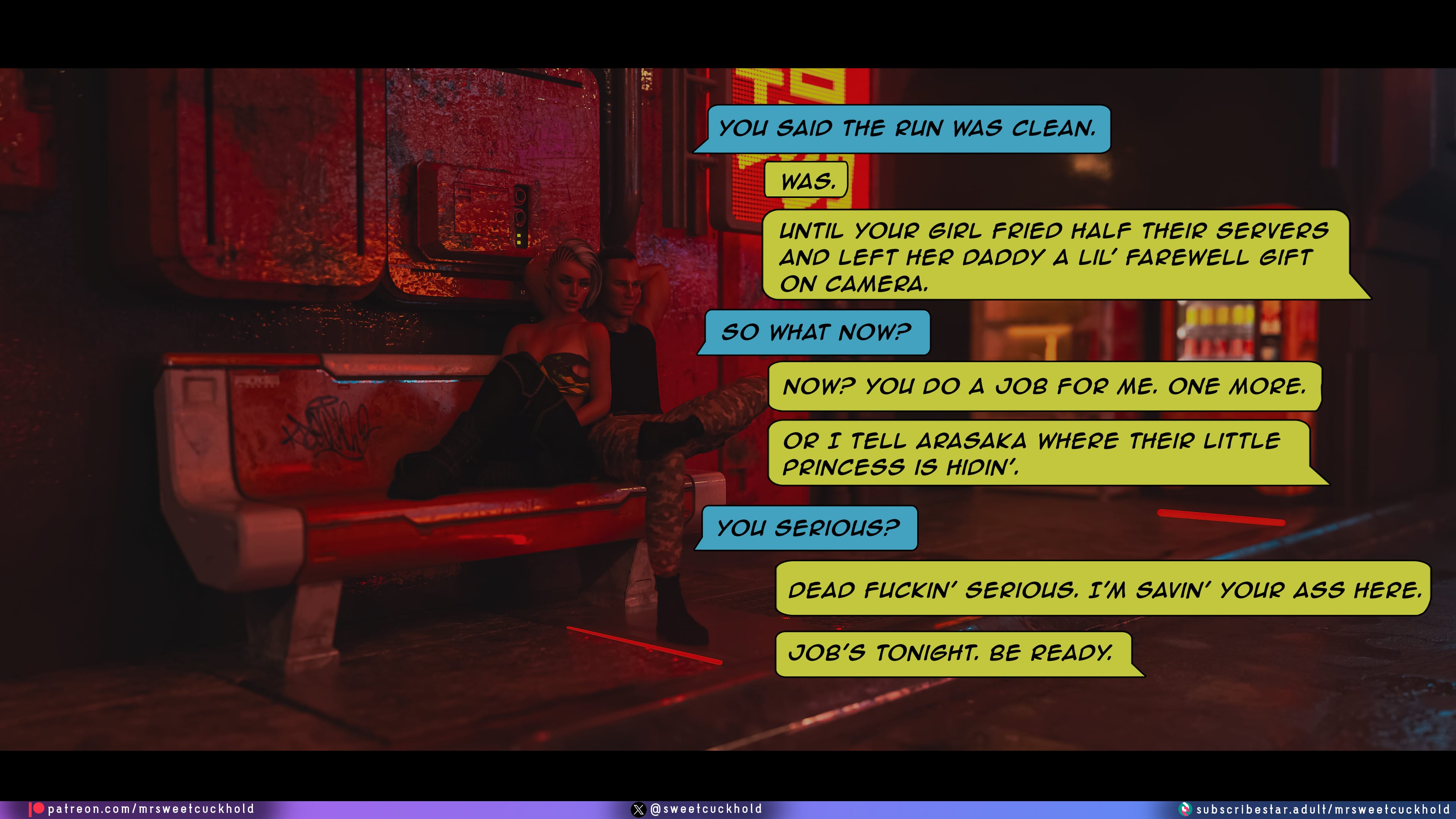 Street Corruption (Cyberpunk 2077) [Mr.SweetCuckhold] Chapter 3 Page 37