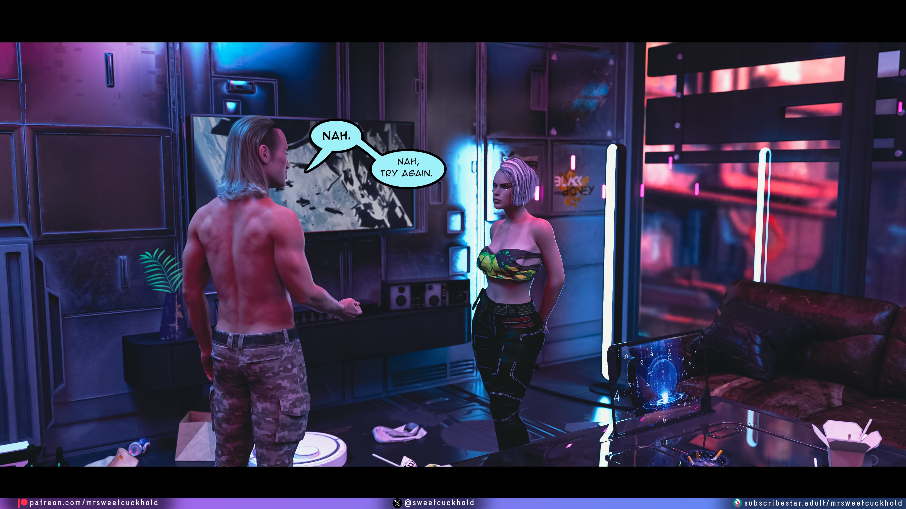 Street Corruption (Cyberpunk 2077) [Mr.SweetCuckhold] Chapter 3 Page 7