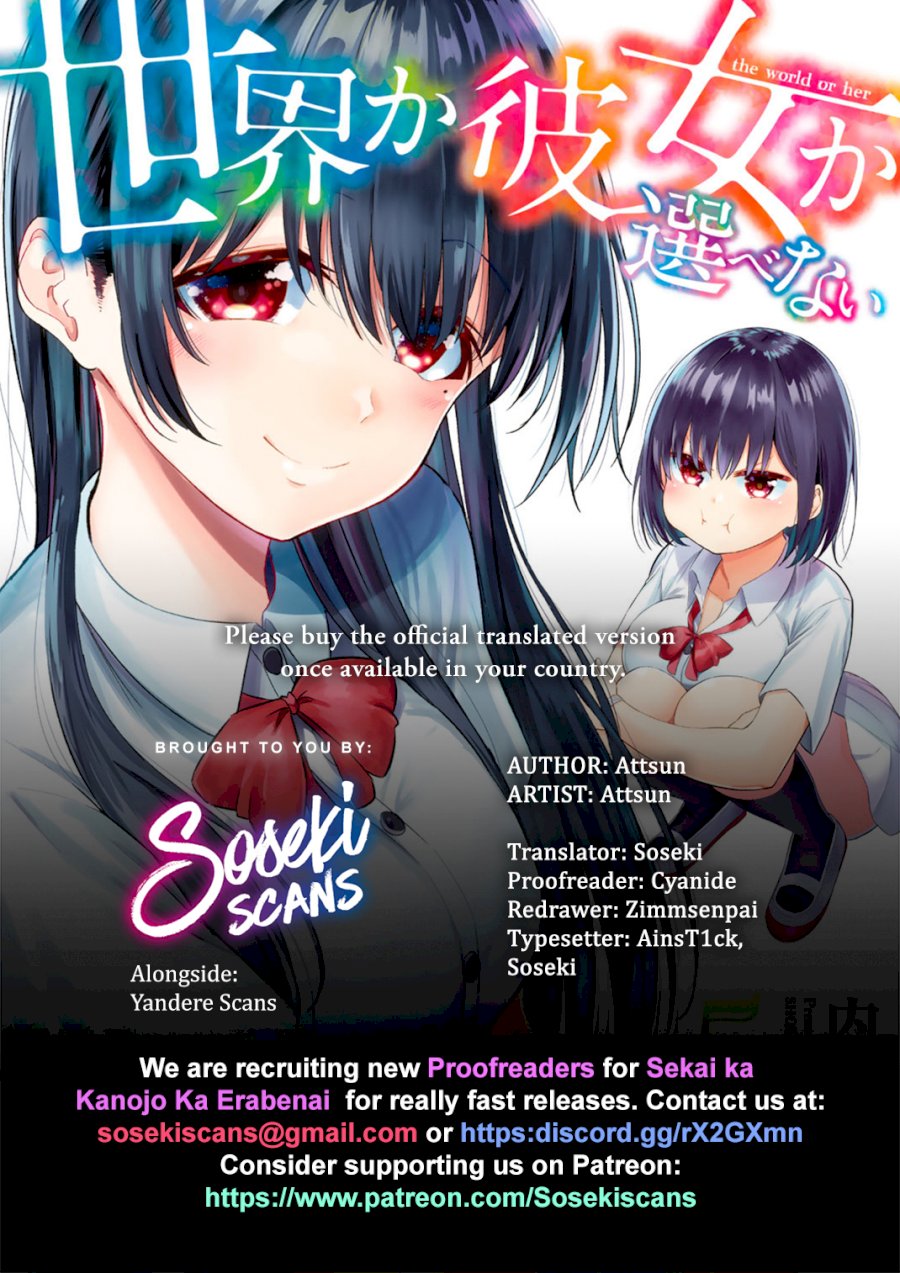 Sekai ka Kanojo ka Erabenai Chapter 24: The 24Th Decision: Soulmates. Page 1