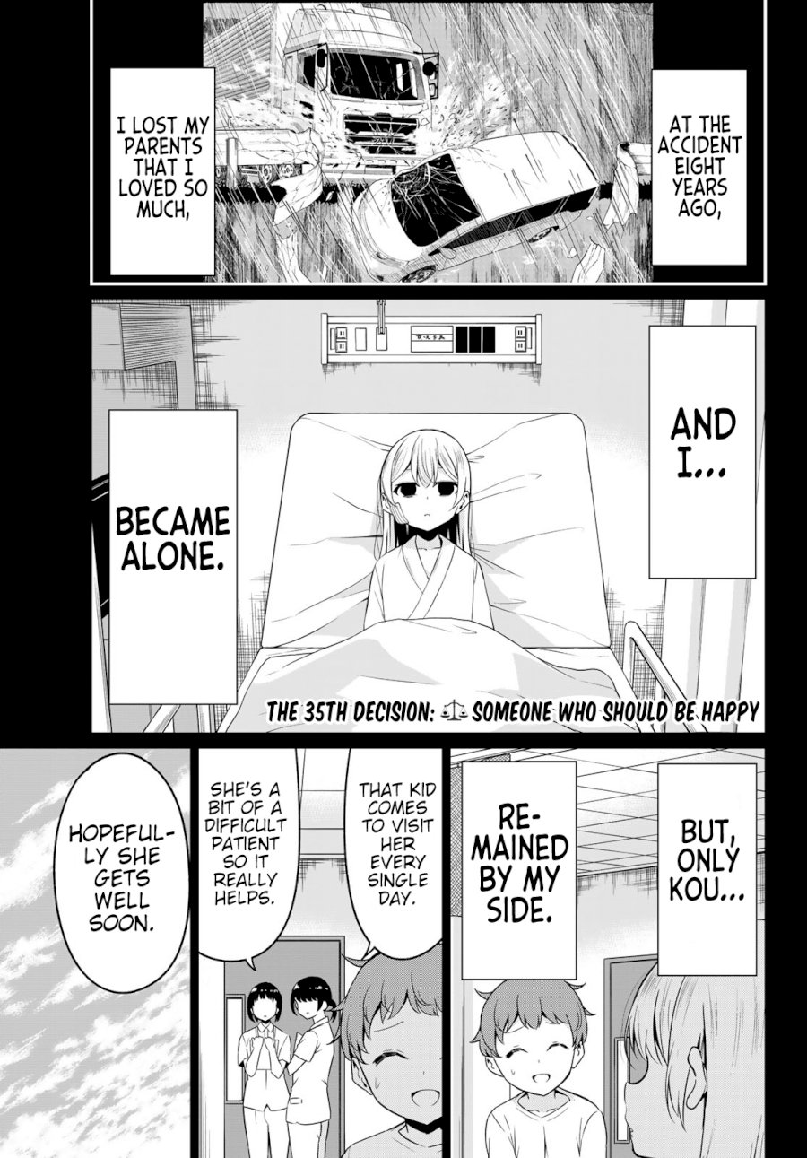 Sekai ka Kanojo ka Erabenai Chapter 35: The 35Th Decision: Someone Who Should Be Happy Page 3