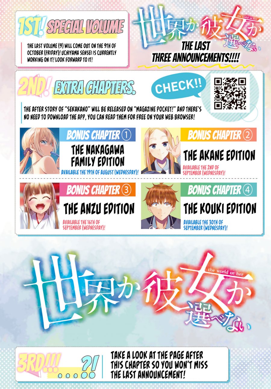 Sekai ka Kanojo ka Erabenai Chapter 40: The 40Th Decision: The Ultimate Decision Page 3