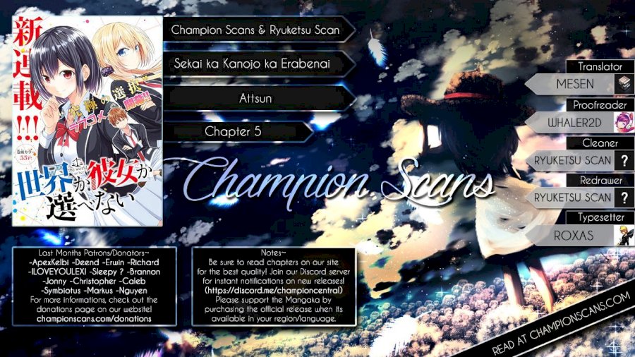 Sekai ka Kanojo ka Erabenai Chapter 5 Page 1