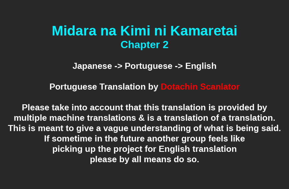 Midara na Kimi ni Kamaretai Chapter 2 Page 1