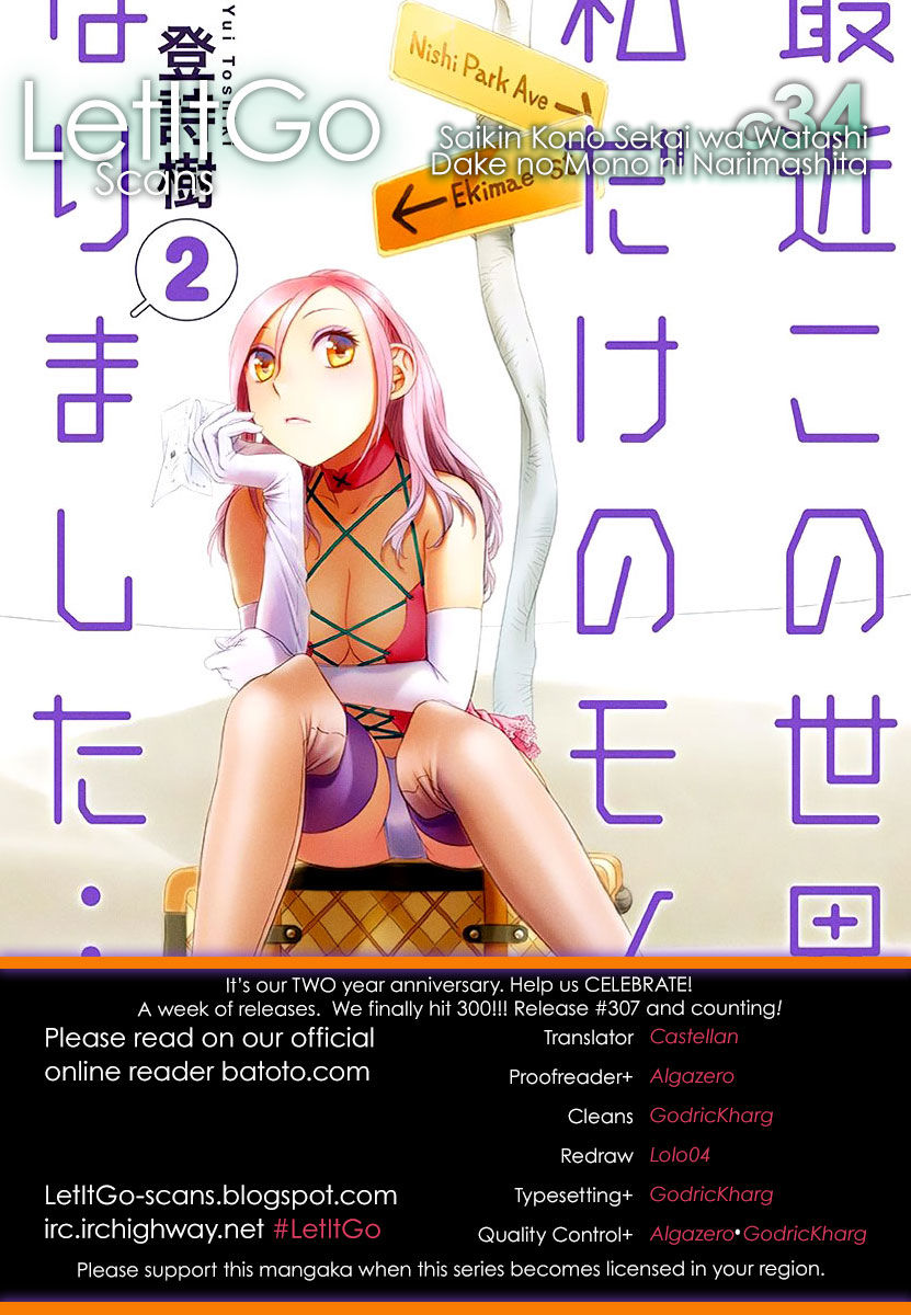 Saikin Kono Sekai wa Watashi dake no Mono ni Narimashita…… Chapter 33 Page 1
