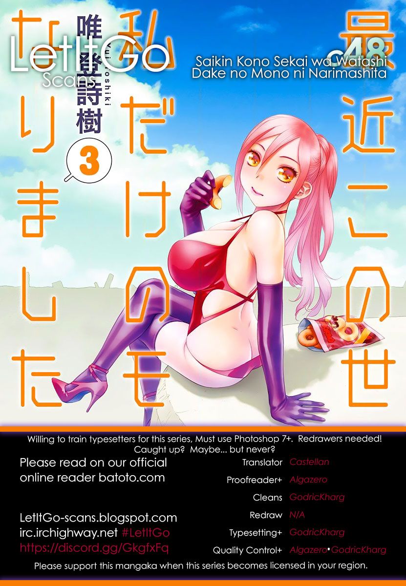 Saikin Kono Sekai wa Watashi dake no Mono ni Narimashita…… Chapter 48 Page 1