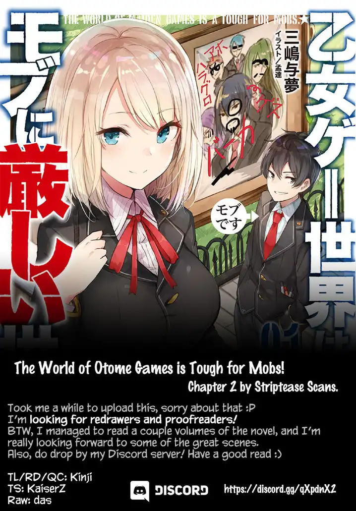 Otome Game Sekai wa Mob ni Kibishii Sekai desu Chapter 2 Page 1