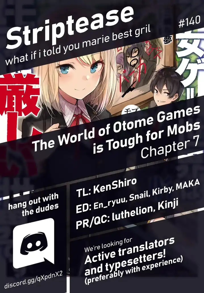 Otome Game Sekai wa Mob ni Kibishii Sekai desu Chapter 7 Page 1