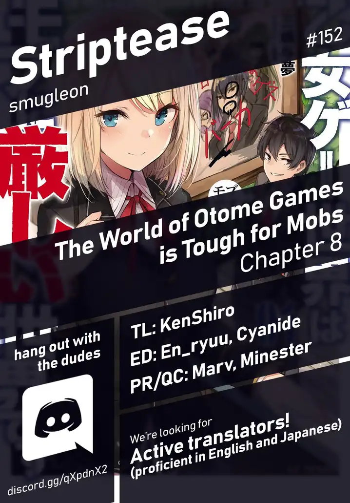 Otome Game Sekai wa Mob ni Kibishii Sekai desu Chapter 8 Page 1