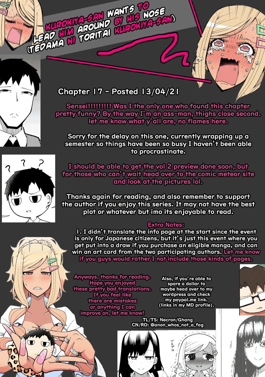 Tedama ni Toritai Kurokiya-san Chapter 17 Page 18
