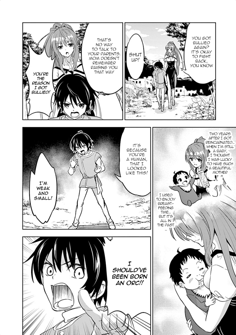 Shijou Saikyou Orc-san no Tanoshii Tanetsuke Harem Zukuri Chapter 1: My Reason To Become Strong Page 6