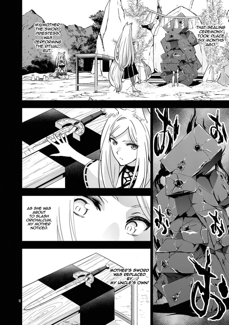 Shijou Saikyou Orc-san no Tanoshii Tanetsuke Harem Zukuri Chapter 33: Orc-San And Kitsune-San’s Sad Memories Page 9