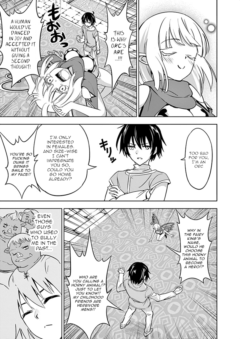 Shijou Saikyou Orc-san no Tanoshii Tanetsuke Harem Zukuri Chapter 7: Hero’s Power Page 4