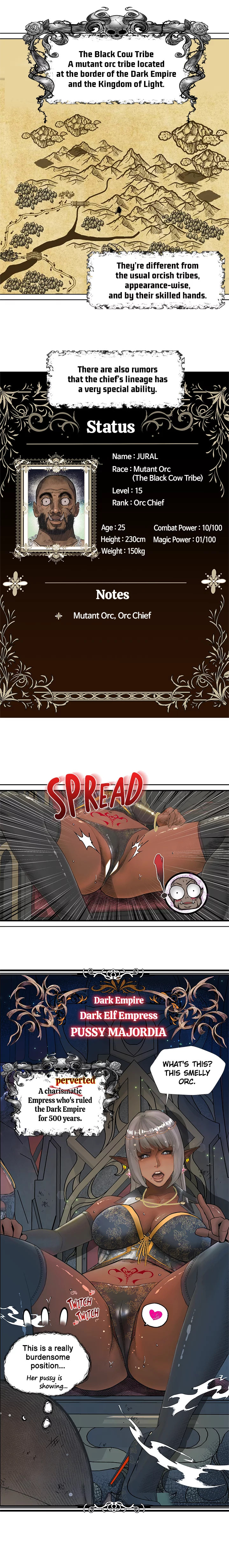 The DARK ELF QUEEN and the SLAVE ORC Chapter 1 Page 2