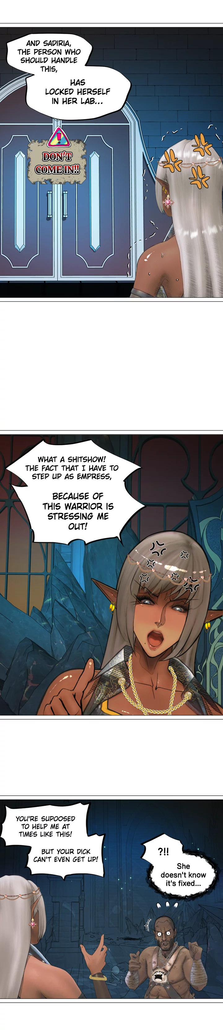 The DARK ELF QUEEN and the SLAVE ORC Chapter 10 Page 10