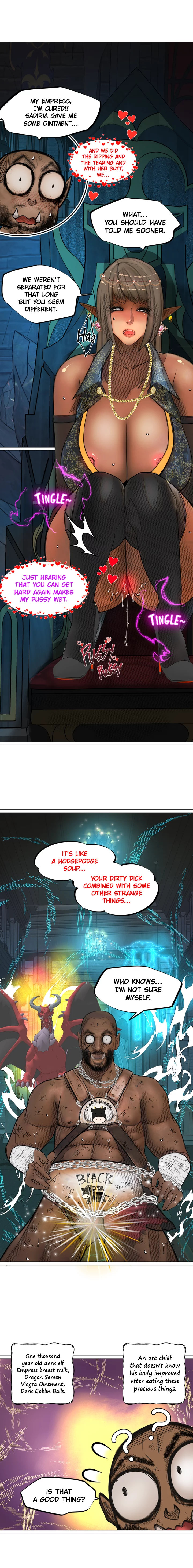 The DARK ELF QUEEN and the SLAVE ORC Chapter 10 Page 11