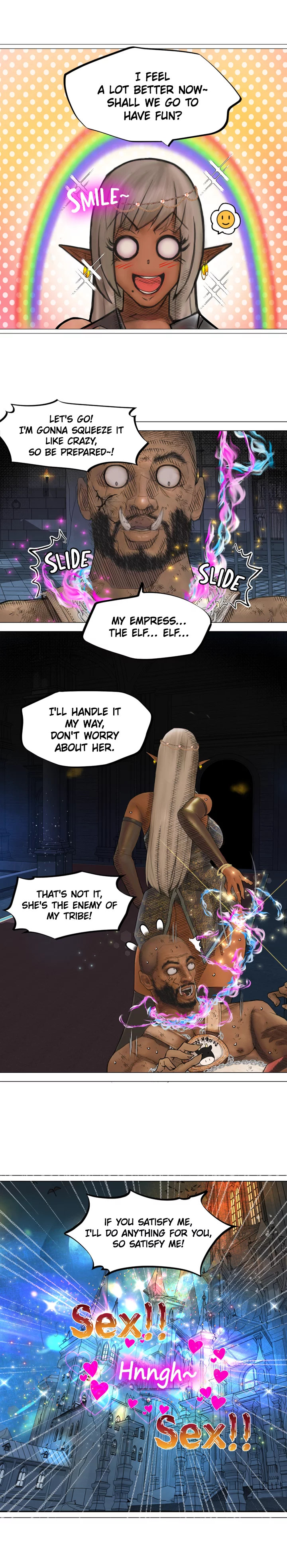 The DARK ELF QUEEN and the SLAVE ORC Chapter 10 Page 12