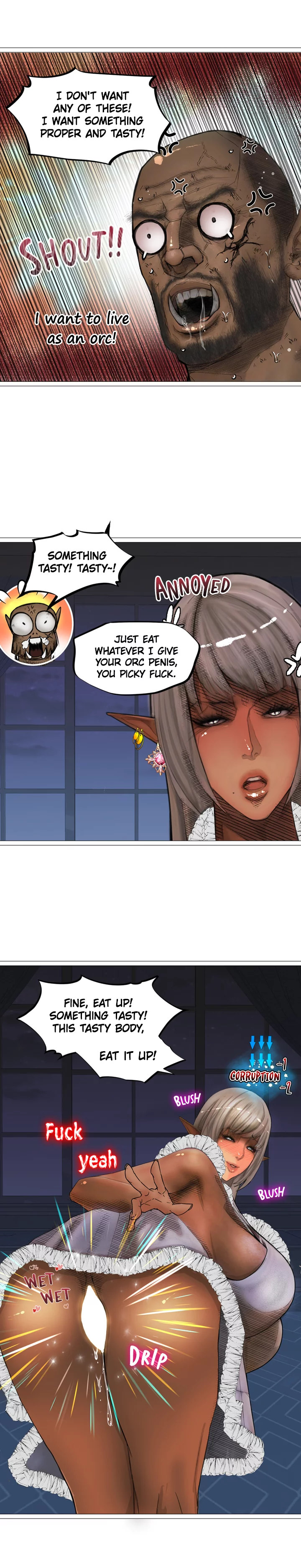 The DARK ELF QUEEN and the SLAVE ORC Chapter 11 Page 12