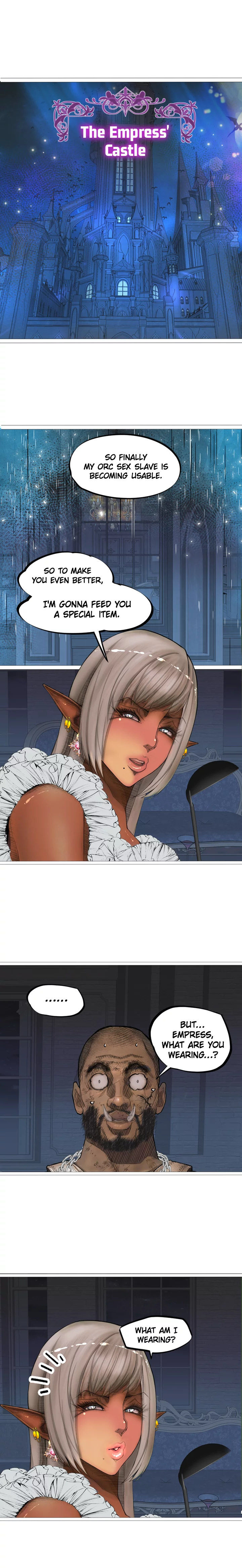 The DARK ELF QUEEN and the SLAVE ORC Chapter 11 Page 9