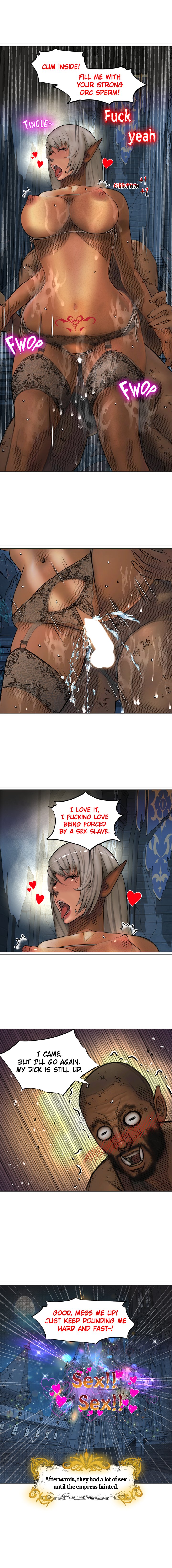 The DARK ELF QUEEN and the SLAVE ORC Chapter 14 Page 13