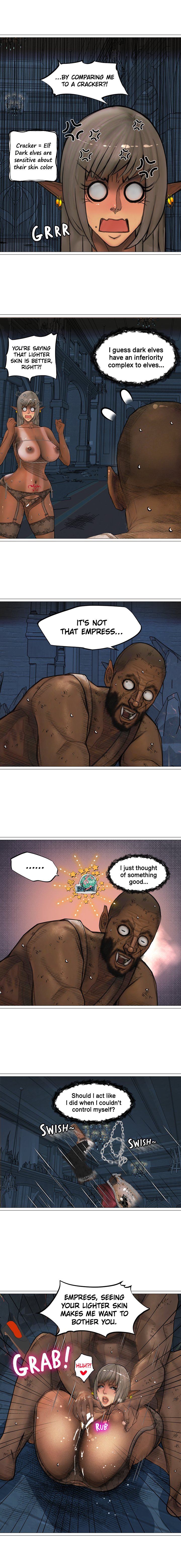 The DARK ELF QUEEN and the SLAVE ORC Chapter 14 Page 7