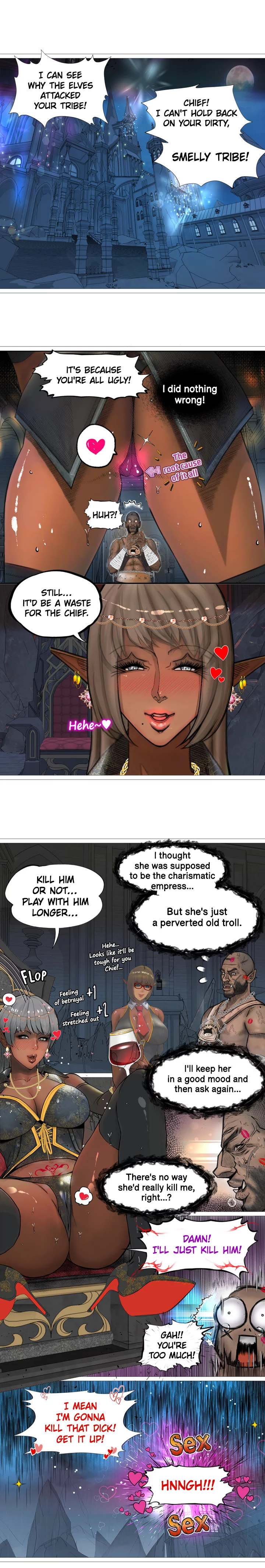 The DARK ELF QUEEN and the SLAVE ORC Chapter 2 Page 10