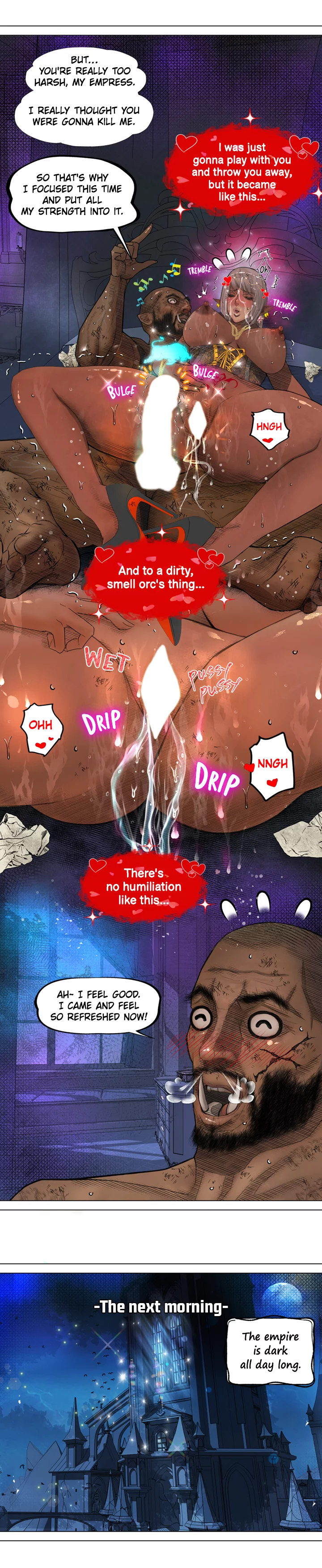 The DARK ELF QUEEN and the SLAVE ORC Chapter 2 Page 12
