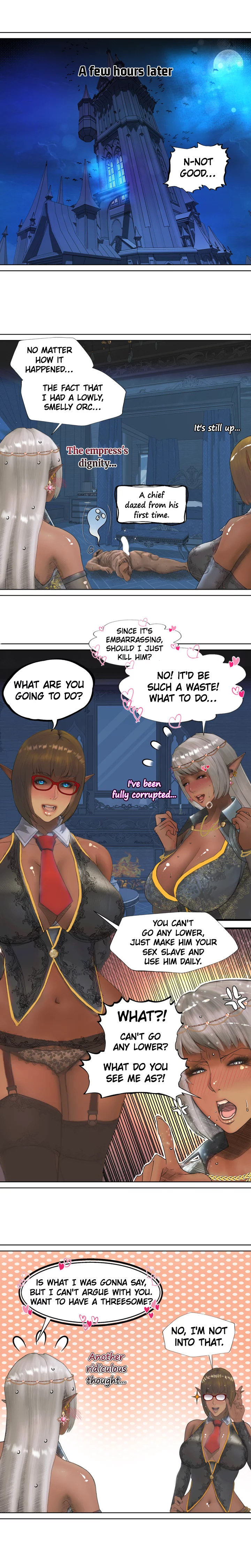 The DARK ELF QUEEN and the SLAVE ORC Chapter 2 Page 7