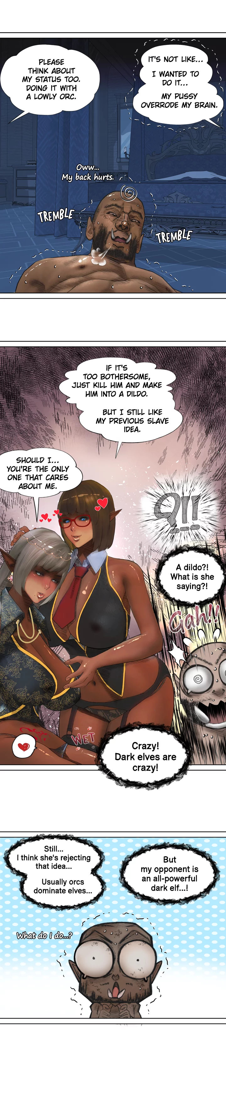 The DARK ELF QUEEN and the SLAVE ORC Chapter 2 Page 8
