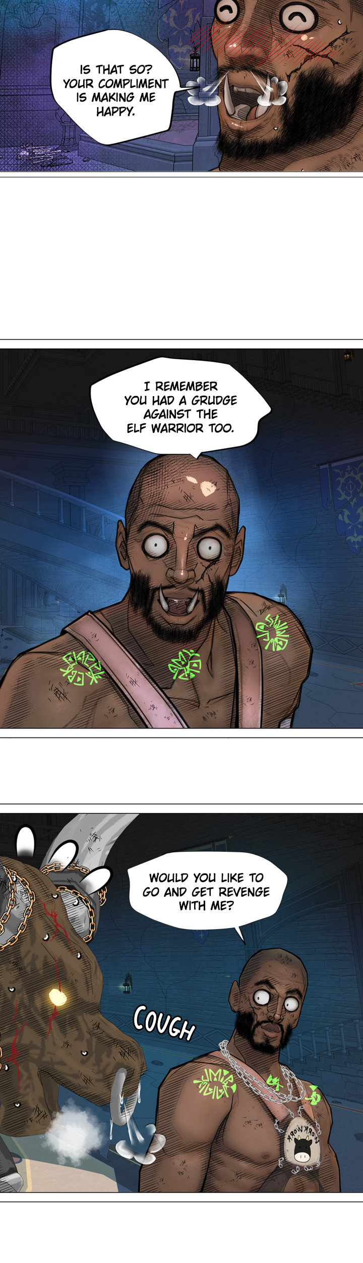 The DARK ELF QUEEN and the SLAVE ORC Chapter 20 Page 36