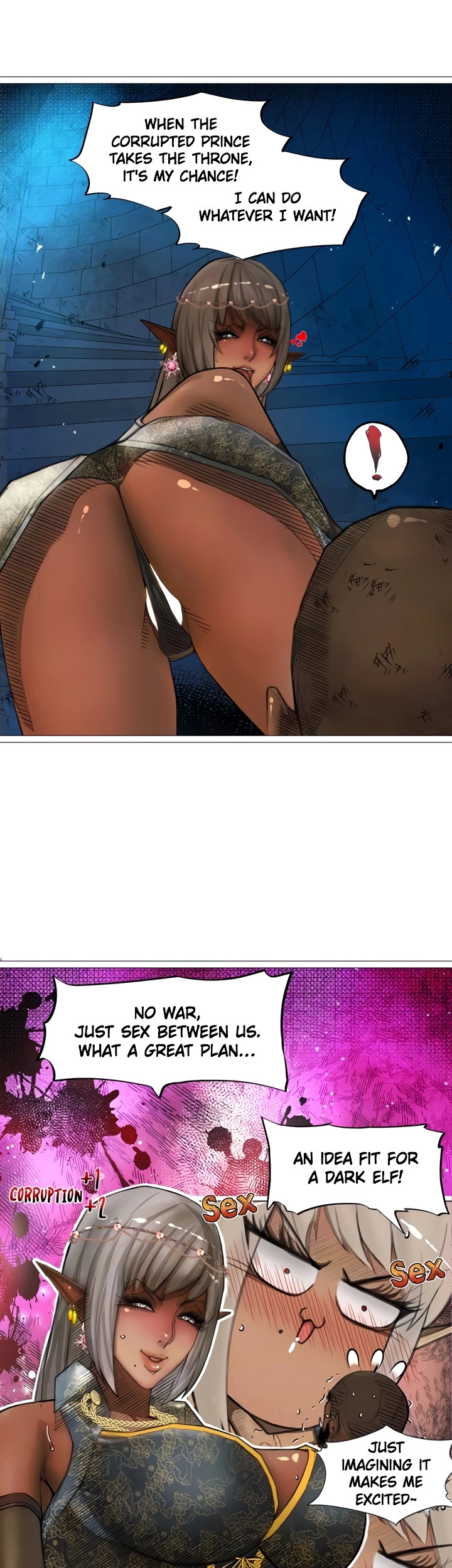 The DARK ELF QUEEN and the SLAVE ORC Chapter 25 Page 13