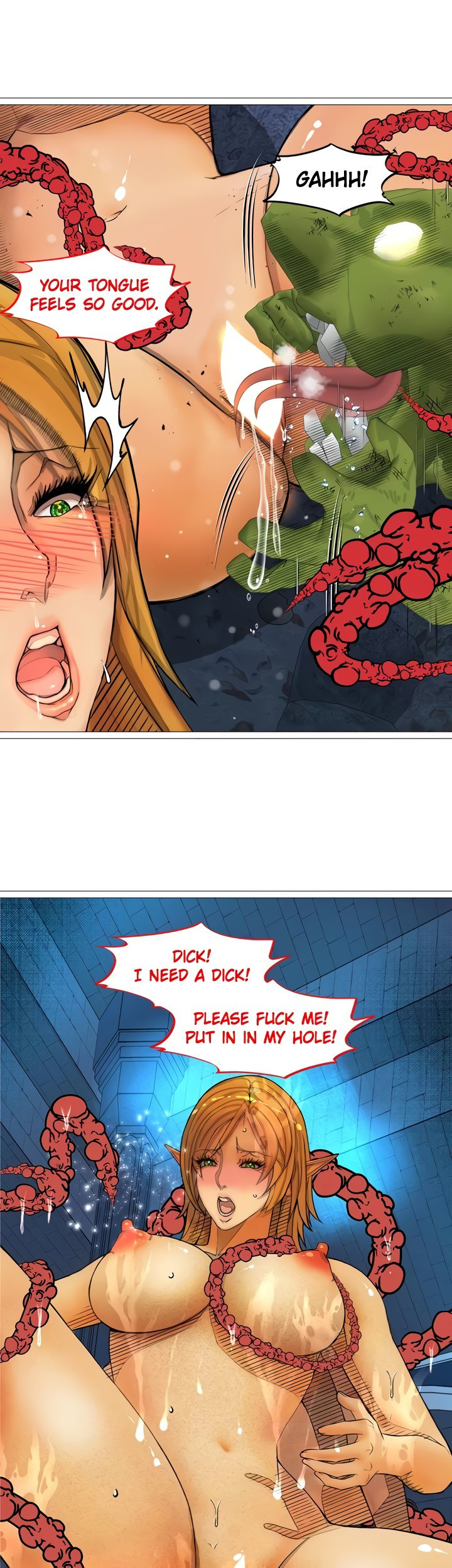 The DARK ELF QUEEN and the SLAVE ORC Chapter 26 Page 26
