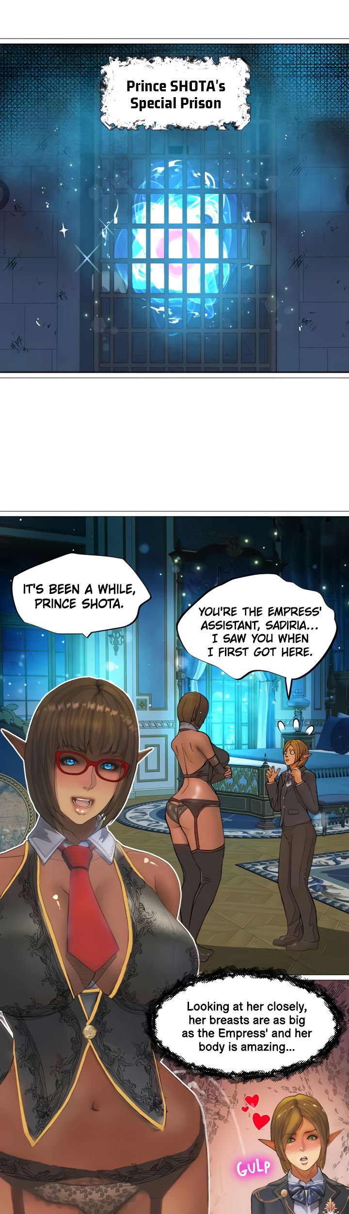 The DARK ELF QUEEN and the SLAVE ORC Chapter 28 Page 9