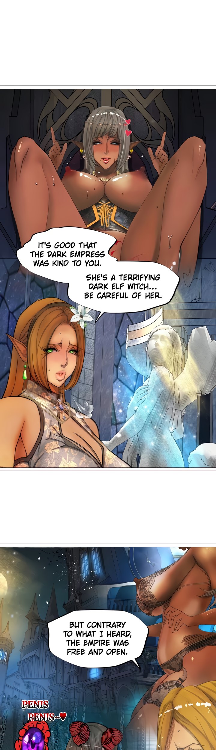 The DARK ELF QUEEN and the SLAVE ORC Chapter 30 Page 1