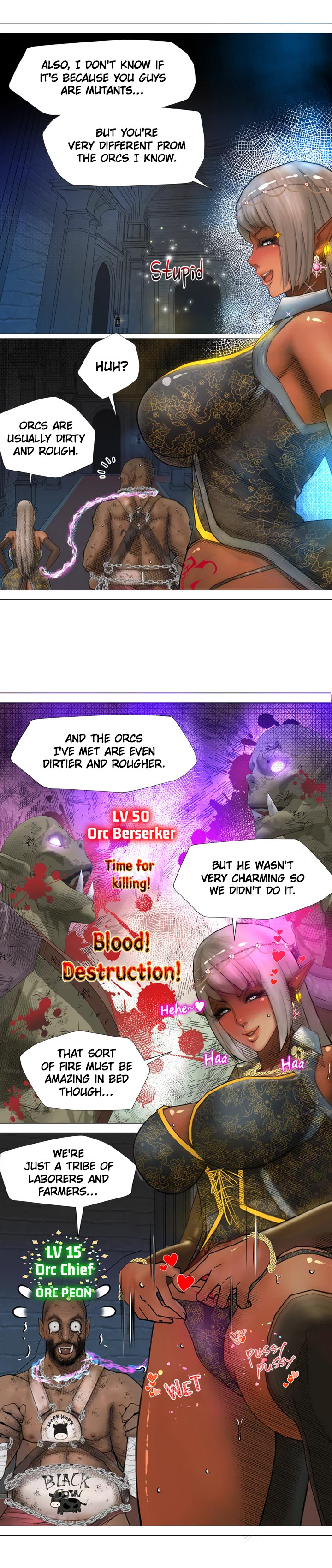 The DARK ELF QUEEN and the SLAVE ORC Chapter 4 Page 14