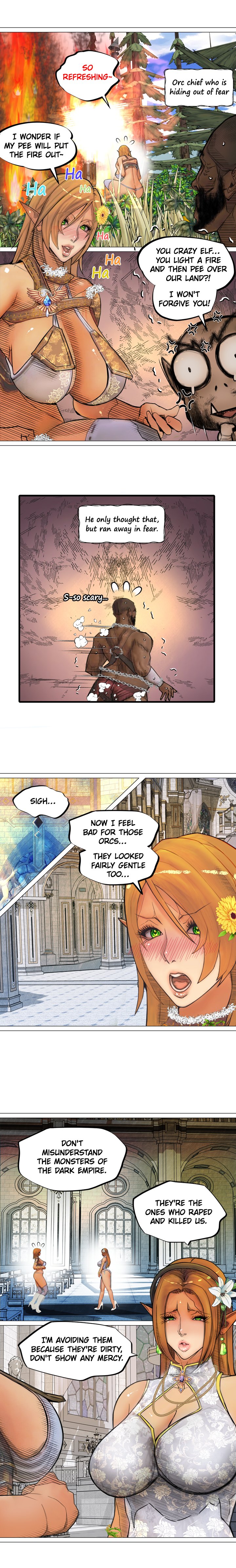 The DARK ELF QUEEN and the SLAVE ORC Chapter 9 Page 11